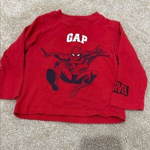 GAP Kids Red Marvel Spider-Man Long Sleeve Tee